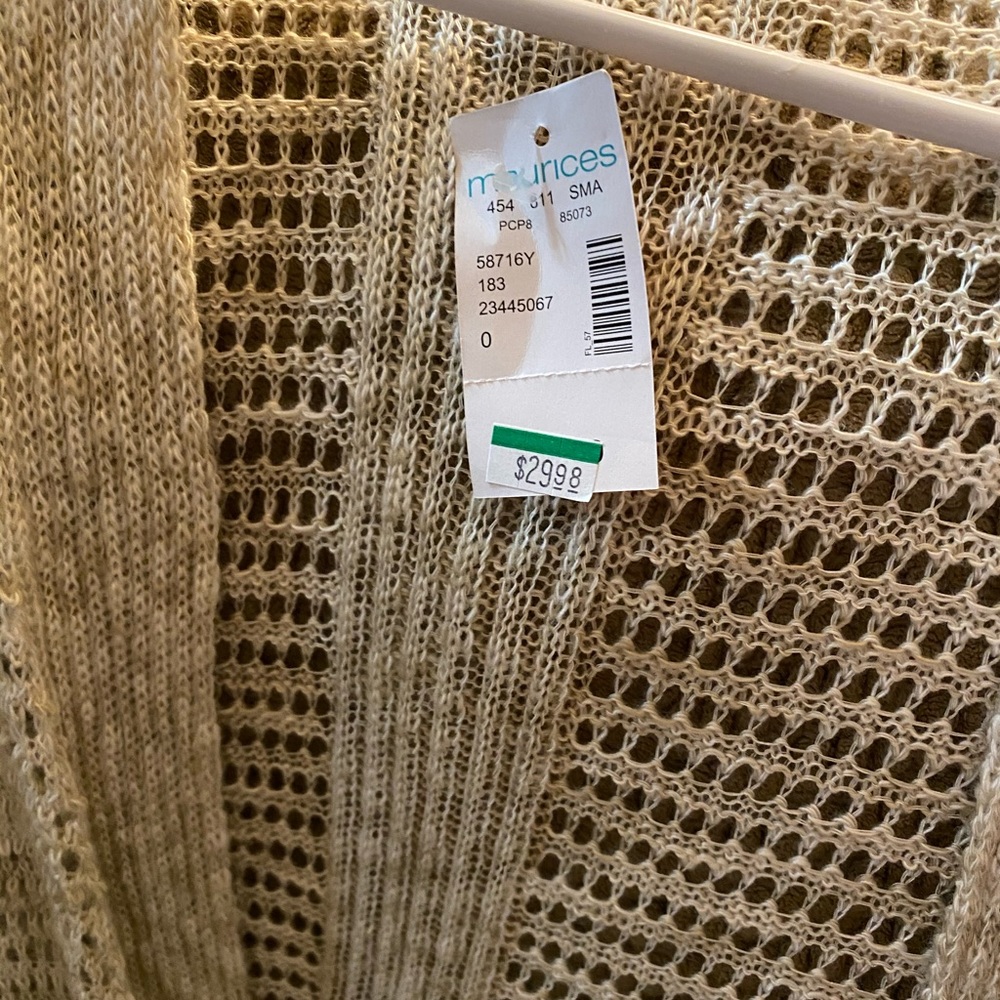 Women’s long sweater.